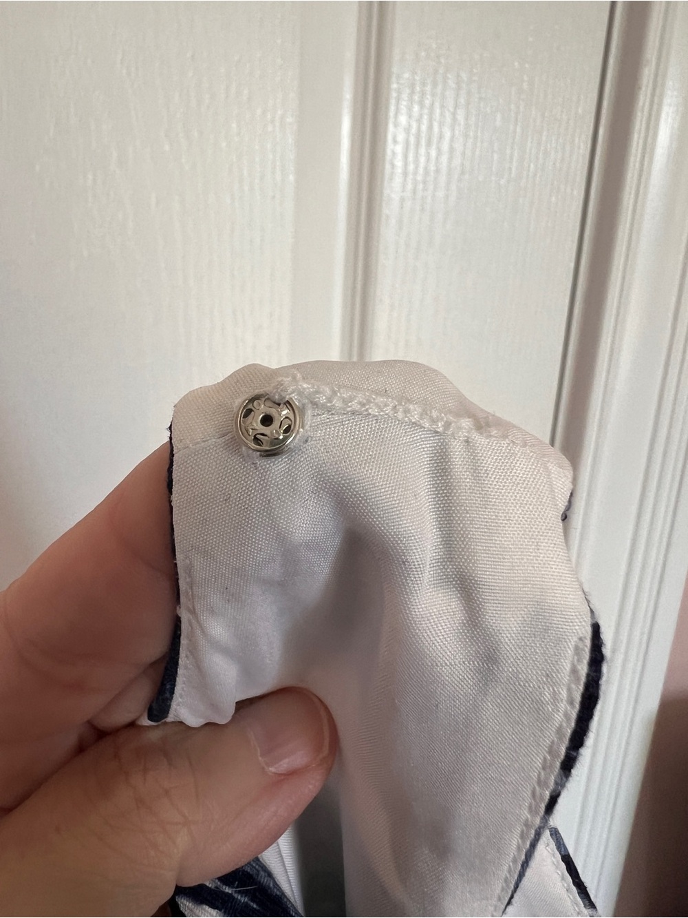 Talbots White Dress with Navy Rose Print - Picture 9 of 9